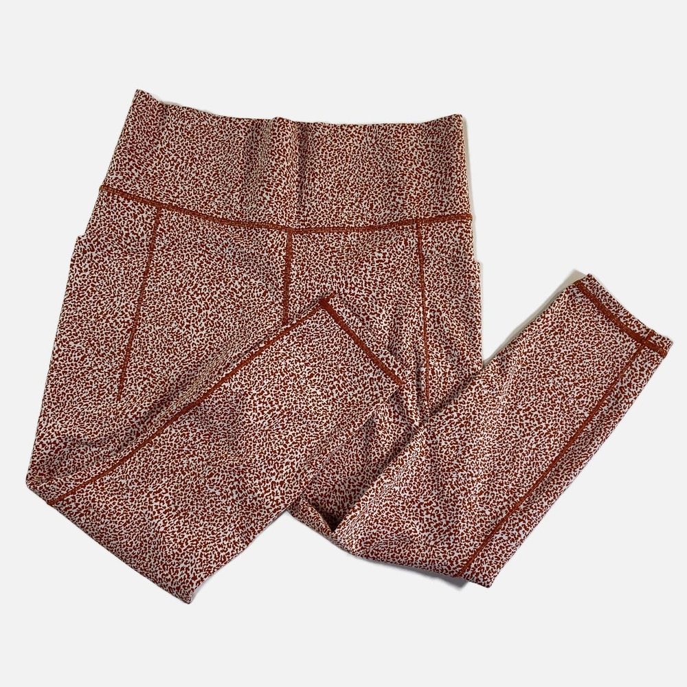 Athleta Rust Speckle High-Rise Leggings